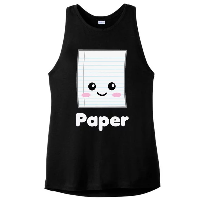 Rock Paper Scissors Group Halloween Costume Dark Ladies Tri-Blend Wicking Tank