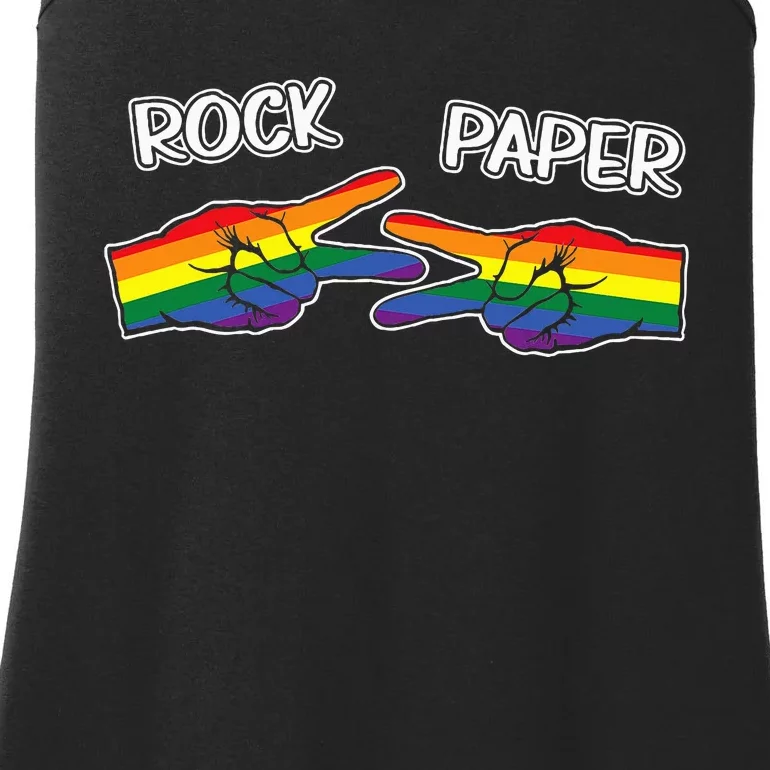 Rock Paper Scissors Lgbtq+ Pride Month Ladies Essential Tank