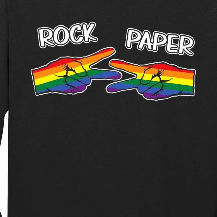 Rock Paper Scissors Lgbtq+ Pride Month Tall Long Sleeve T-Shirt