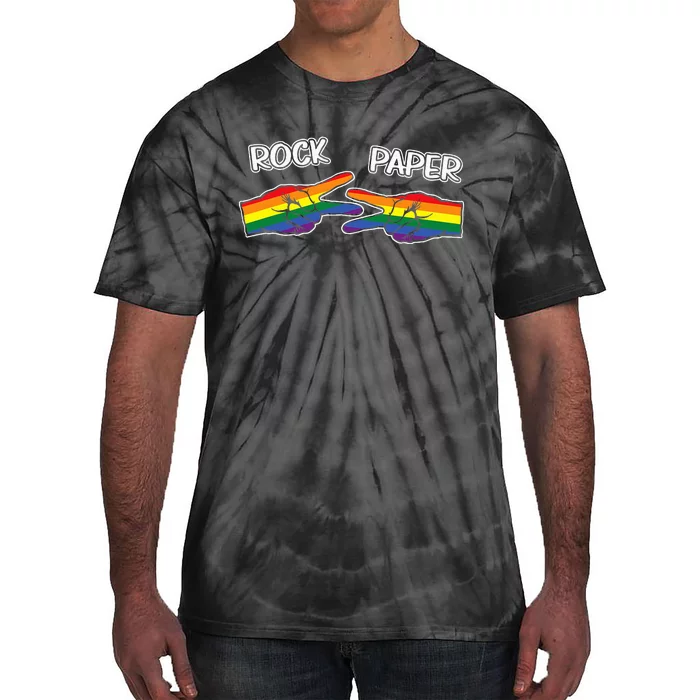 Rock Paper Scissors Lgbtq+ Pride Month Tie-Dye T-Shirt