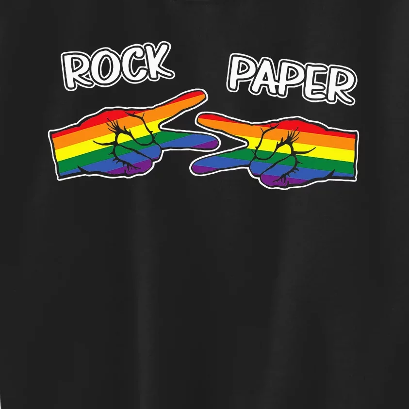 Rock Paper Scissors Lgbtq+ Pride Month Kids Sweatshirt