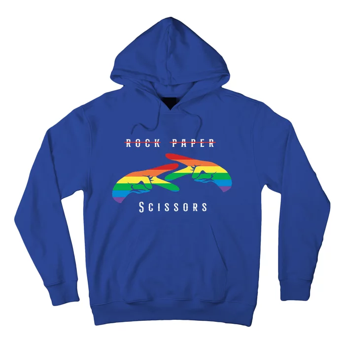 Rock Paper Scissors Funny Lesbian Pride Lgbt Hoodie