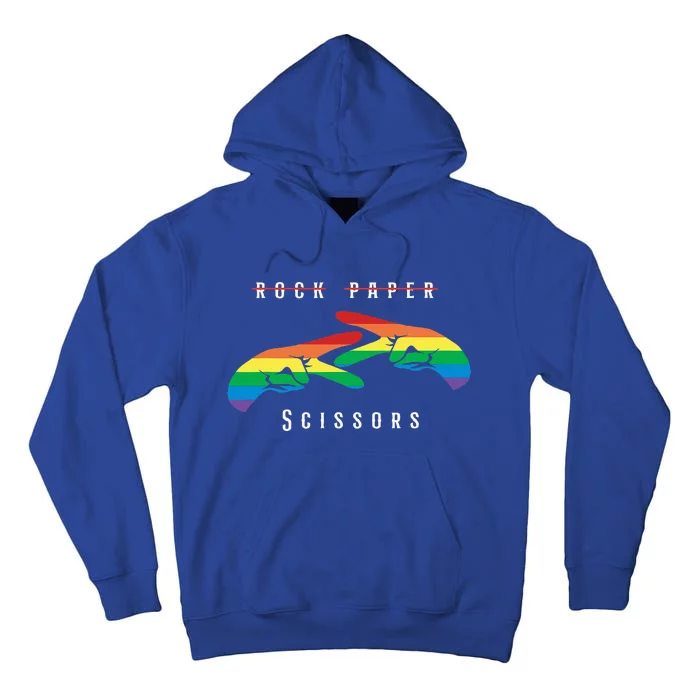 Rock Paper Scissors Funny Lesbian Pride Lgbt Tall Hoodie