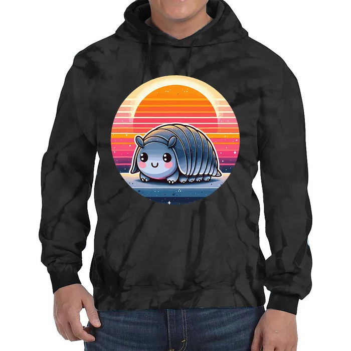 Roly Poly Sunset Pill Bug Kawaii Rollie Pollie Tie Dye Hoodie