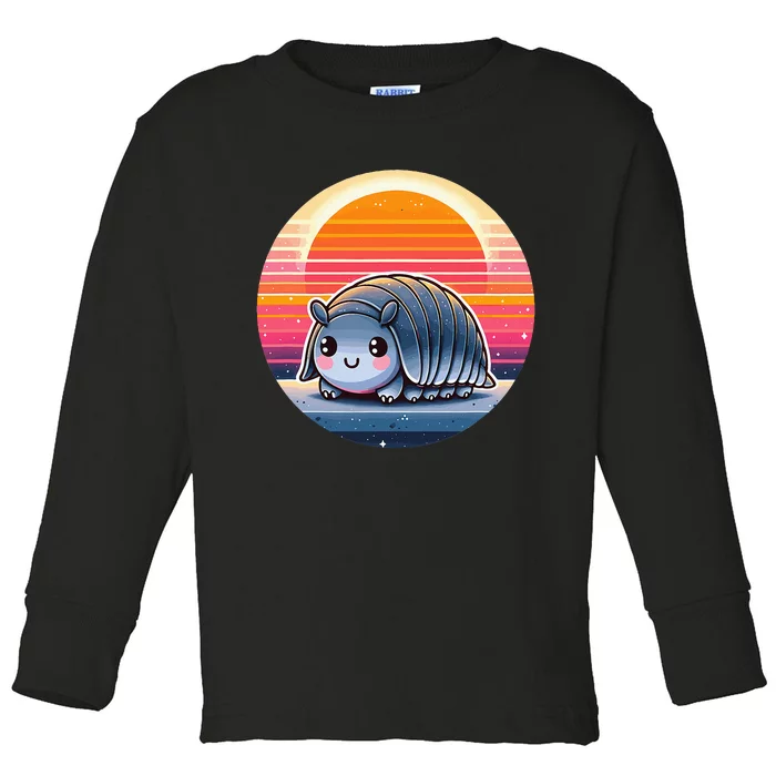 Roly Poly Sunset Pill Bug Kawaii Rollie Pollie Toddler Long Sleeve Shirt