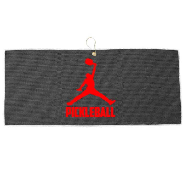 Red Pickleball Sports Logo Large Microfiber Waffle Golf Towel