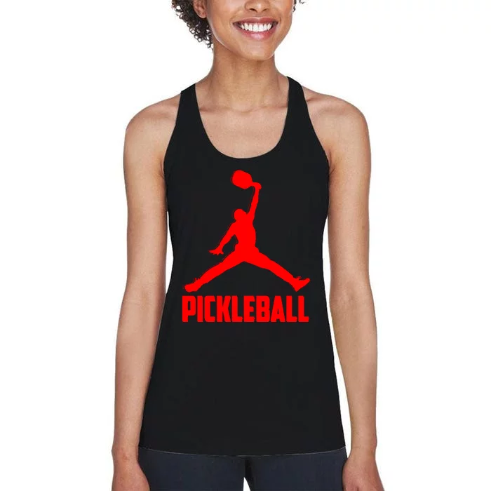 Red Pickleball Sports Logo Women's Racerback Tank