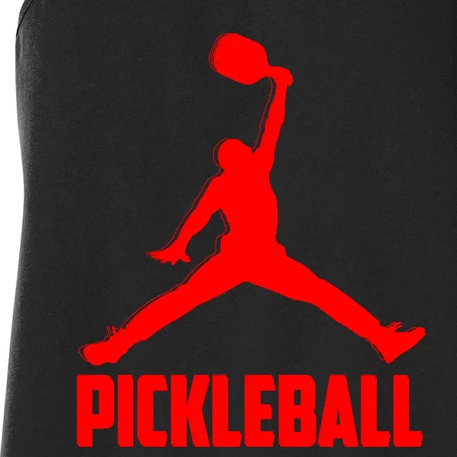 Red Pickleball Sports Logo Women's Racerback Tank