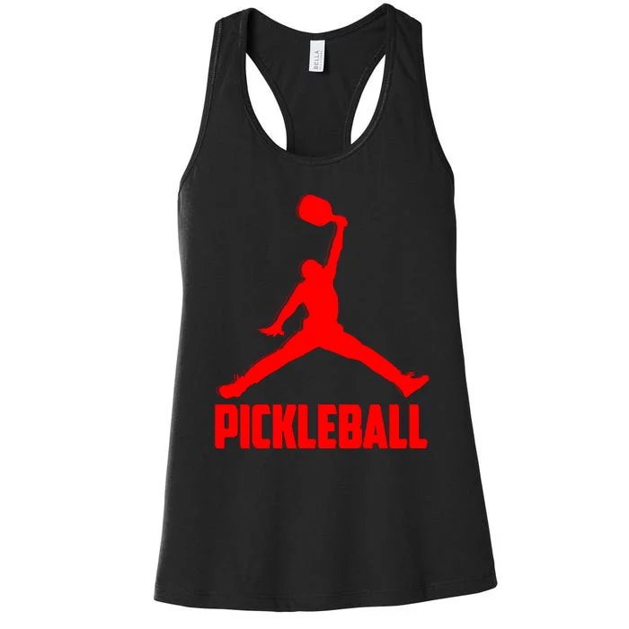 Red Pickleball Sports Logo Women's Racerback Tank