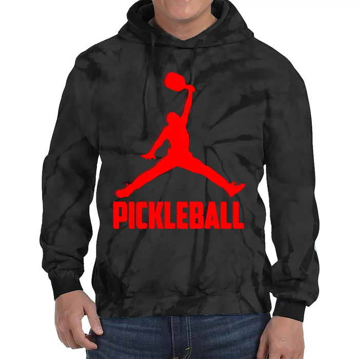 Red Pickleball Sports Logo Tie Dye Hoodie