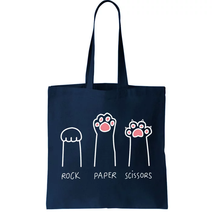 Rock Paper Scissors Cat Paws Tote Bag