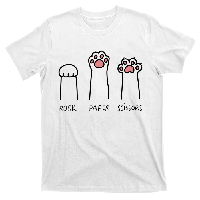 Rock Paper Scissors Cat Paws T-Shirt