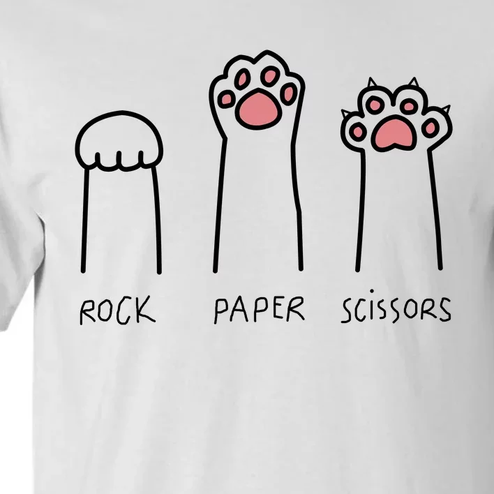 Rock Paper Scissors Cat Paws Tall T-Shirt