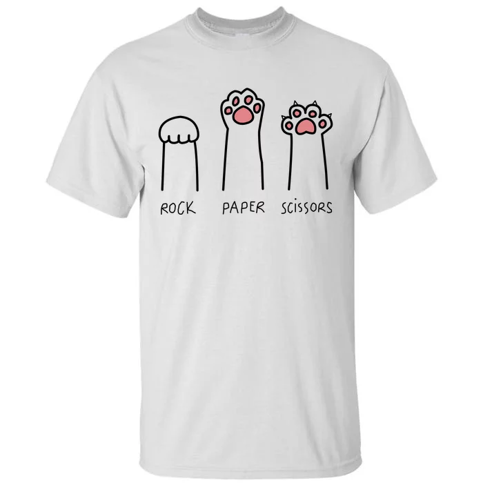 Rock Paper Scissors Cat Paws Tall T-Shirt