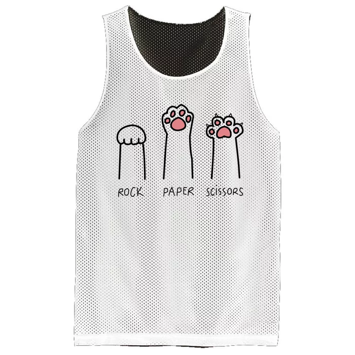 Rock Paper Scissors Cat Paws Mesh Reversible Basketball Jersey Tank