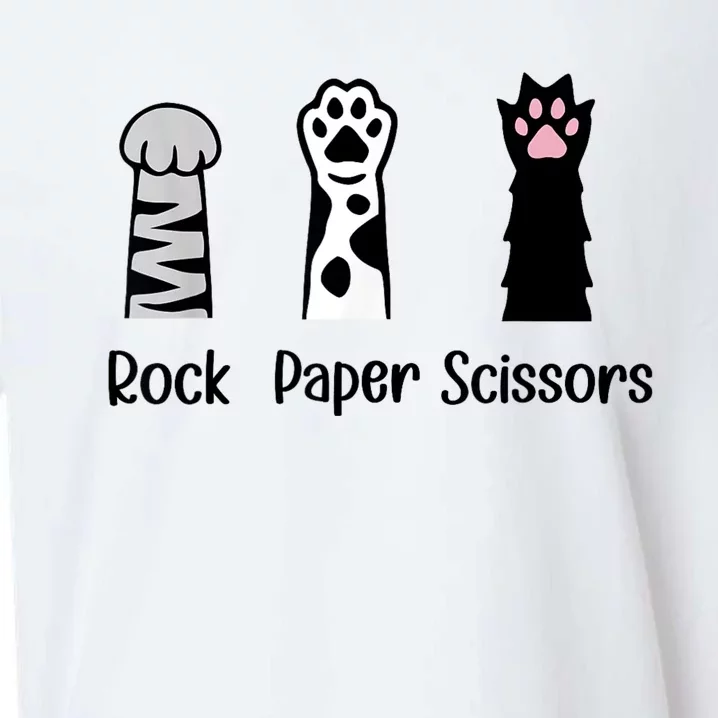 ROCK PAPER SCISSORS Hand Game Cute Paw Funny Cat Lover Sueded Cloud Jersey T-Shirt