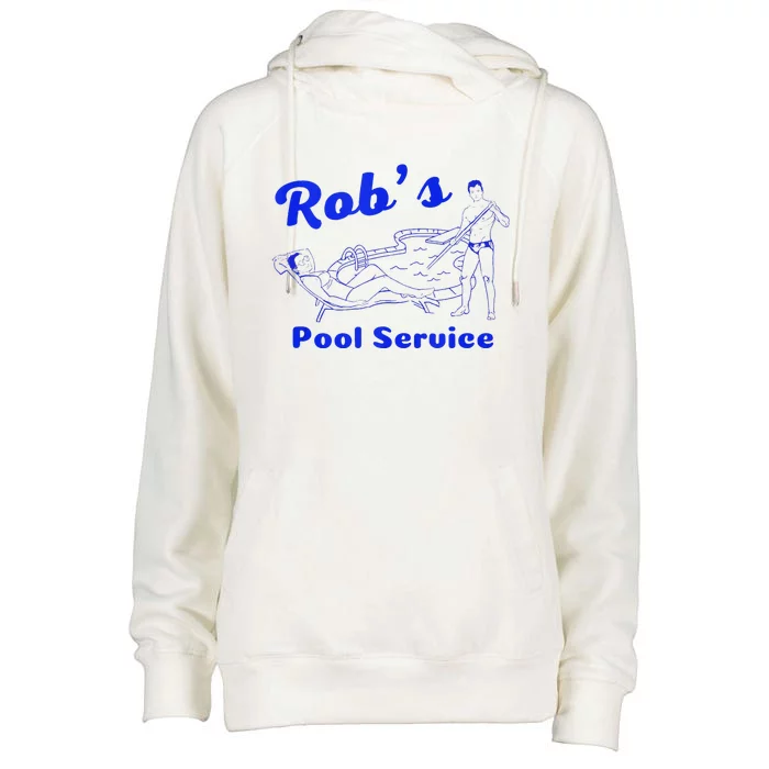 RobS Pool Service Womens Funnel Neck Pullover Hood