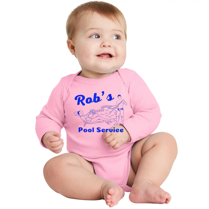 RobS Pool Service Baby Long Sleeve Bodysuit