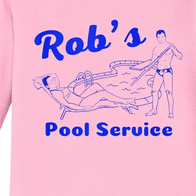 RobS Pool Service Baby Long Sleeve Bodysuit