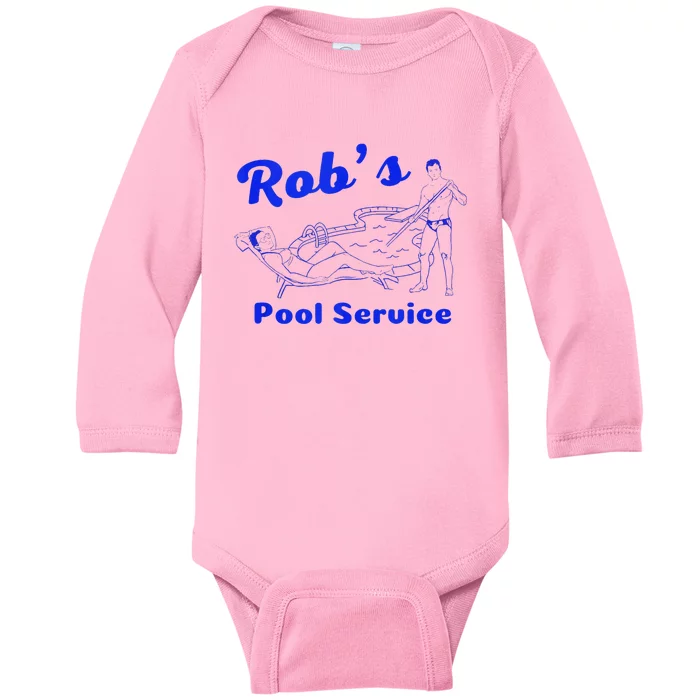 RobS Pool Service Baby Long Sleeve Bodysuit