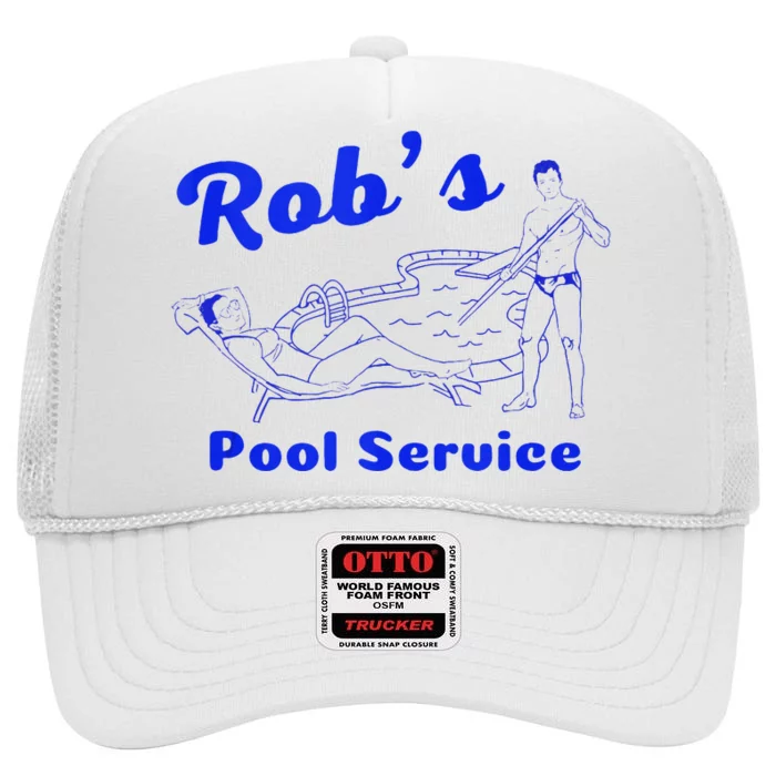 RobS Pool Service High Crown Mesh Trucker Hat