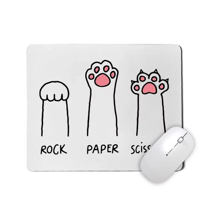 Rock Paper Scissors Cat Paws Mousepad