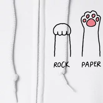 Rock Paper Scissors Cat Paws Full Zip Hoodie