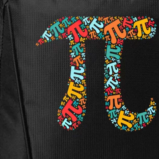 Retro Pi Symbol Pi Day 3/14 Teacher Math Nerd Geek Word Art Meaningful Gift City Backpack