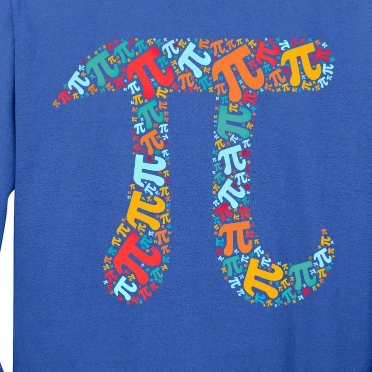 Retro Pi Symbol Pi Day 3/14 Teacher Math Nerd Geek Word Art Meaningful Gift Tall Long Sleeve T-Shirt