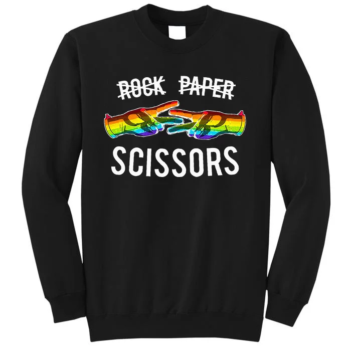 Rock Paper Scissors Lesbian Pride Rainbow Lgbt Sweatshirt