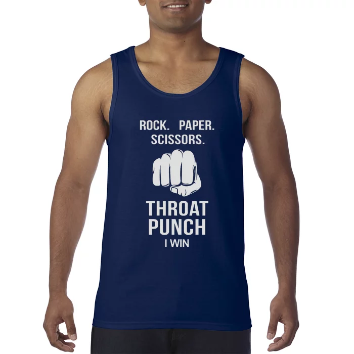 ROCK PAPER SCISSORS THROAT PUNCH Tank Top