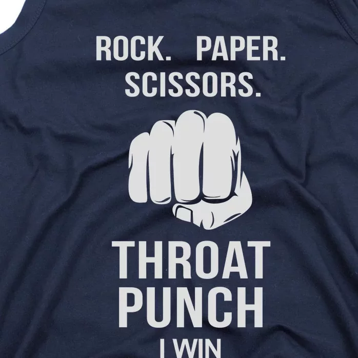 ROCK PAPER SCISSORS THROAT PUNCH Tank Top