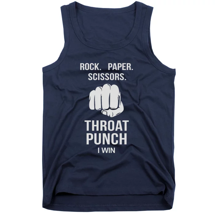 ROCK PAPER SCISSORS THROAT PUNCH Tank Top