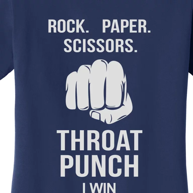 ROCK PAPER SCISSORS THROAT PUNCH Women's T-Shirt