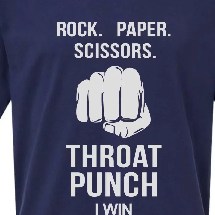 ROCK PAPER SCISSORS THROAT PUNCH Sueded Cloud Jersey T-Shirt