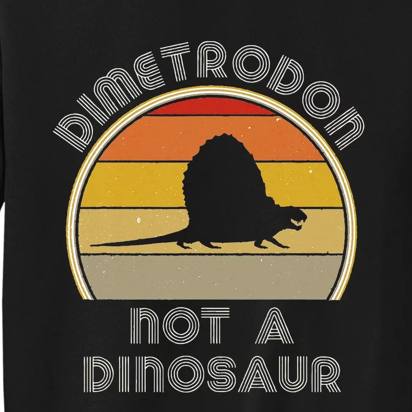 Retro Paleontology Stuff For Adults Dimetrodon Dinosaur Fact Tall Sweatshirt