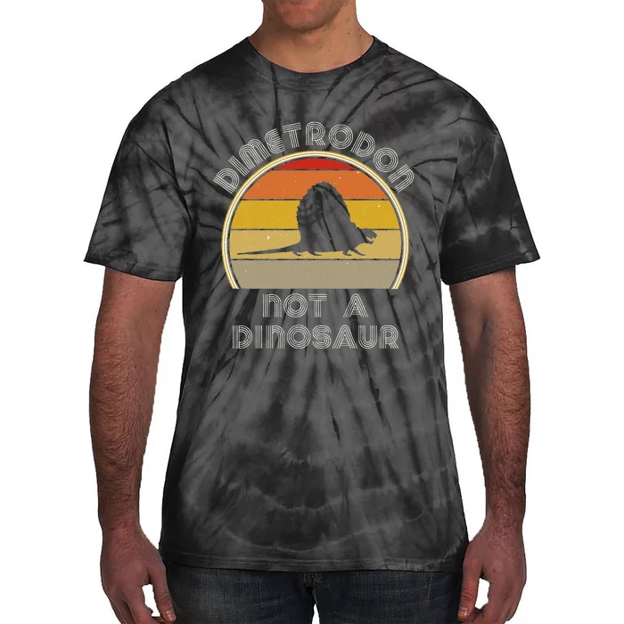 Retro Paleontology Stuff For Adults Dimetrodon Dinosaur Fact Tie-Dye T-Shirt