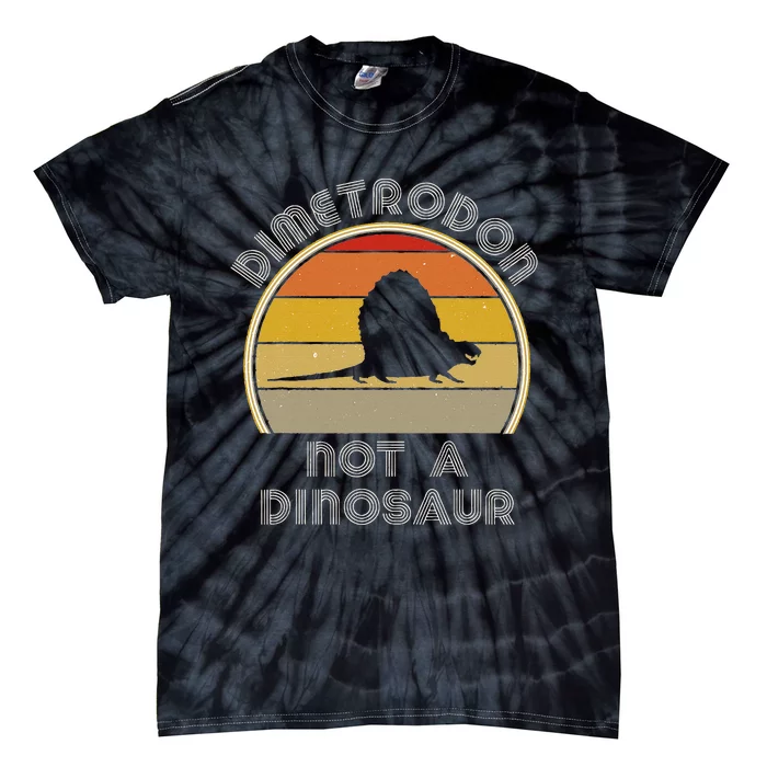 Retro Paleontology Stuff For Adults Dimetrodon Dinosaur Fact Tie-Dye T-Shirt