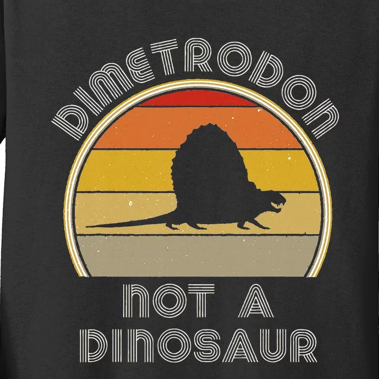 Retro Paleontology Stuff For Adults Dimetrodon Dinosaur Fact Kids Long Sleeve Shirt