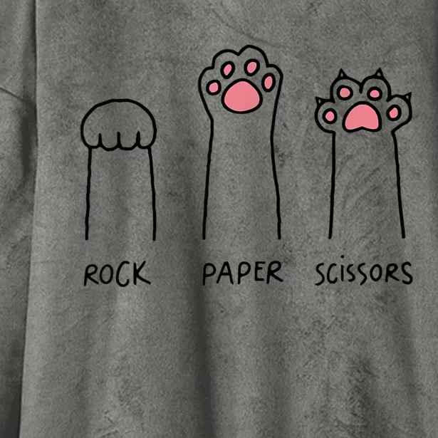 Rock Paper Scissors Cat Paws Hooded Wearable Blanket