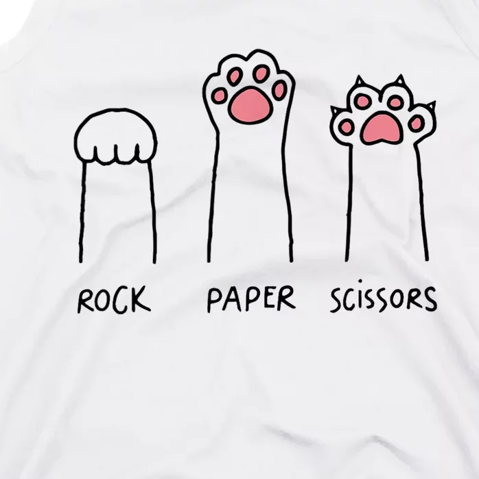 Rock Paper Scissors Cat Paws Tank Top