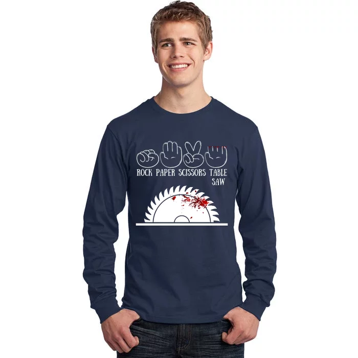 Rock Paper Scissors Table Saw Tall Long Sleeve T-Shirt