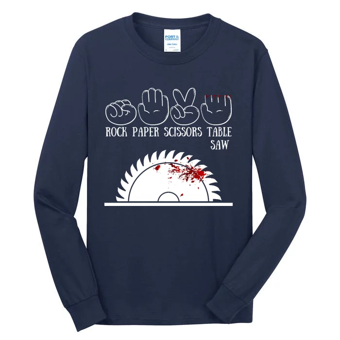 Rock Paper Scissors Table Saw Tall Long Sleeve T-Shirt