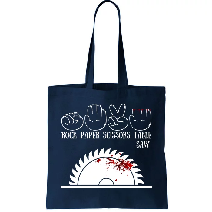 Rock Paper Scissors Table Saw Tote Bag