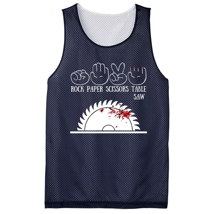 Rock Paper Scissors Table Saw Mesh Reversible Basketball Jersey Tank