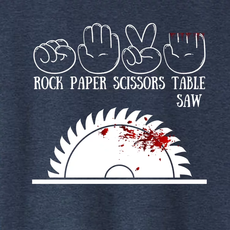 Rock Paper Scissors Table Saw Women's Crop Top Tee