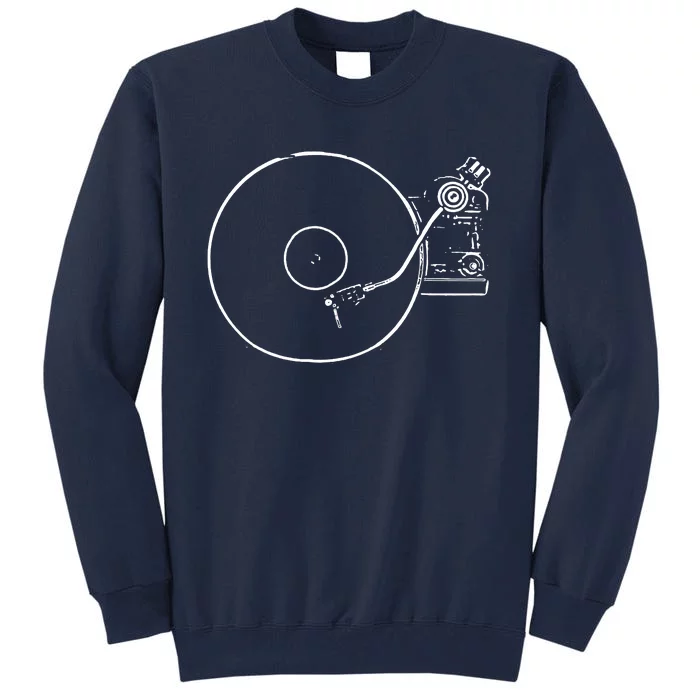 Record Player Sketch Drawing Tall Sweatshirt