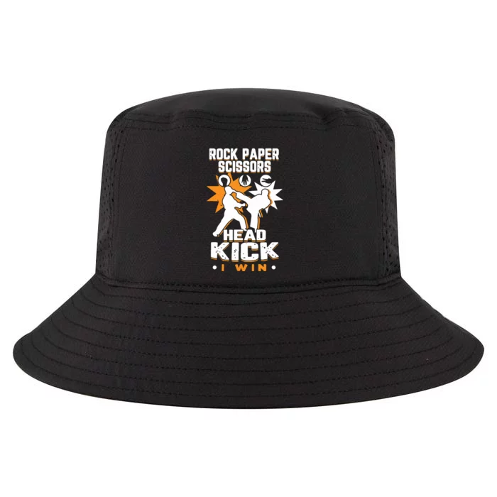 Rock Paper Scissors Headkick Win Funny Taekwondo Karate Gift Cool Comfort Performance Bucket Hat