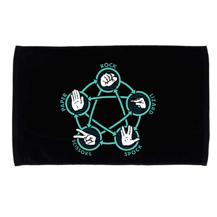 Rock Paper Scissors Lizard Spock Microfiber Hand Towel