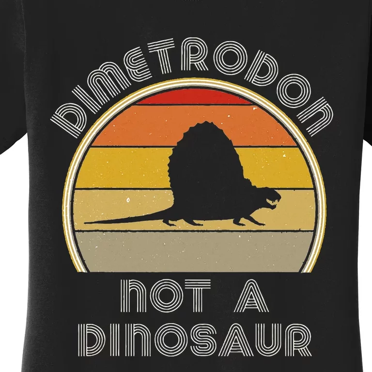 Retro Paleontology Stuff For Adults Dimetrodon Dinosaur Fact Women's T-Shirt